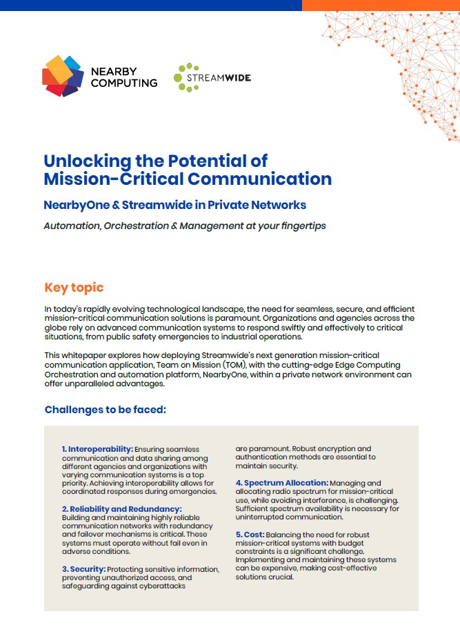 White Paper Mission critical Comms